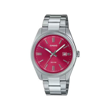 Orologio casio mtp 1302pd 4avef timeless red e silver