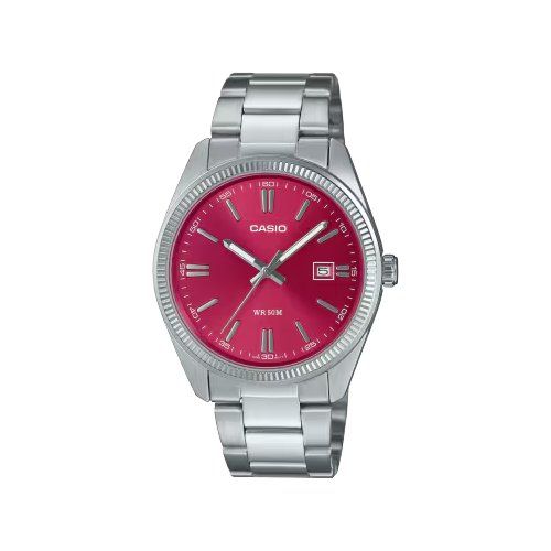 Orologio casio mtp 1302pd 4avef timeless red e silver