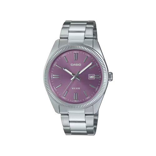 Orologio casio mtp 1302pd 6avef timeless purple e silver