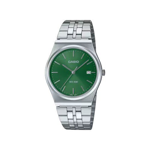 Orologio casio mtp b145d 3avef timeless silver e green