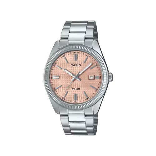 Orologio casio mtp 1302pe 4avef standard silver e pink