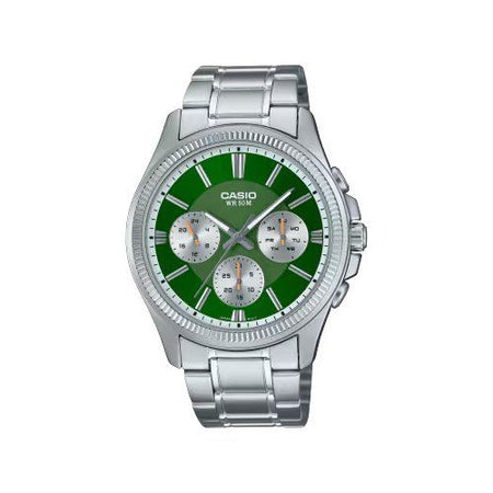 Orologio casio mtp 1375pd 3avef silver e green
