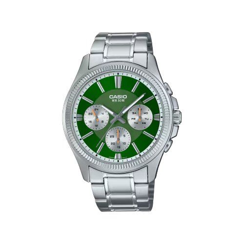 Orologio casio mtp 1375pd 3avef silver e green