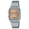 Orologio casio aq 230a 4amqyes vintage silver e bronze