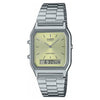 Orologio casio aq 230a 9amqyes vintage silver e yellow