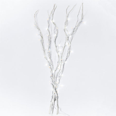 Rami decorativi in legno con luci led a batteria filo trasparente decorazione natalizia