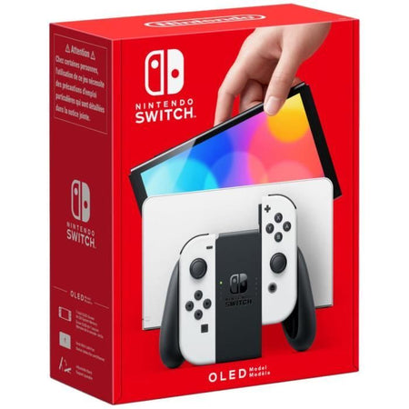 Console Nintendo Switch (modello OLED) : Nuova versione, colori intensi, schermo da 7 pollici - con un Joy-Con bianco