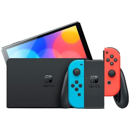 Console Nintendo Switch (modello OLED) : Nuova versione, colori intensi, schermo da 7 pollici - con un Joy-Con Neon