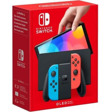 Console Nintendo Switch (modello OLED) : Nuova versione, colori intensi, schermo da 7 pollici - con un Joy-Con Neon