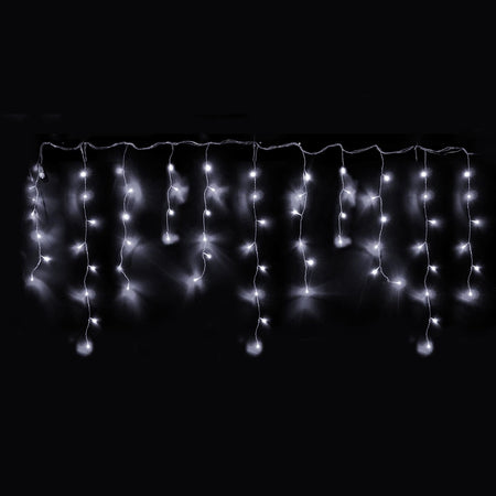 Tenda luminosa a led cascata da esterno decorazione natalizia 2,2 mt x h 80 cm