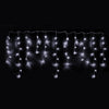Tenda luminosa a led luce fredda cascata da esterno decorazione natalizia 4,5 x 0,48 mt