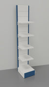 Scaffalatura metallica da negozio cm. 45x50x250h