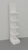 Scaffalatura metallica da negozio a parete cm. 45x50x250h