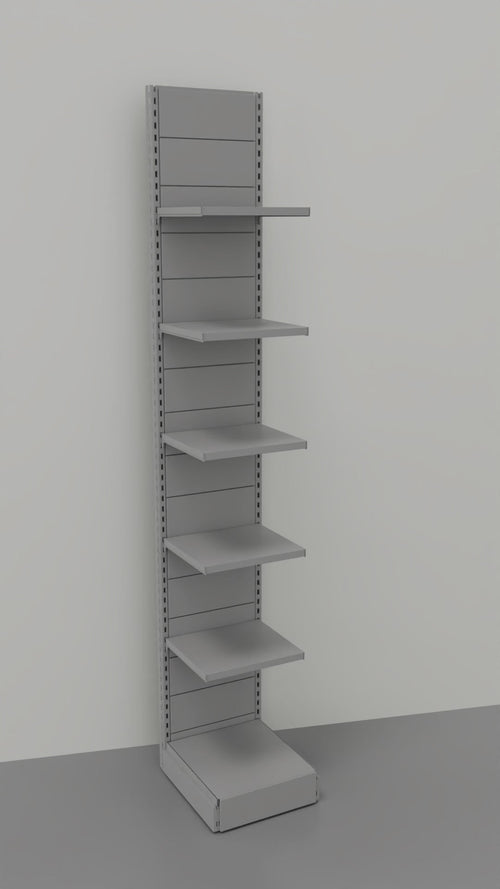 Scaffale in metallo verniciato con piani regolabili da negozio cm. 45x50x300h