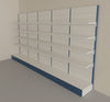 Scaffale metallico a piani arredamento negozio cm. 45x50x300h