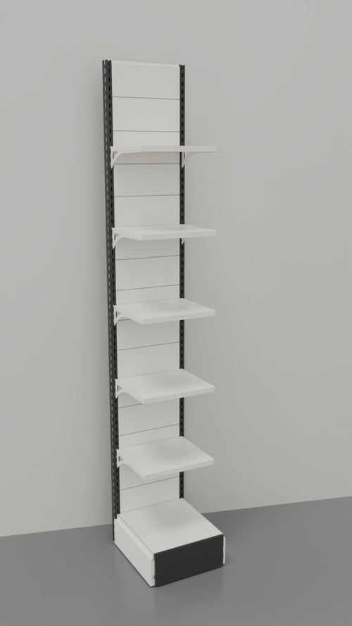 Scaffale metallico a piani arredamento negozio cm. 45x50x300h