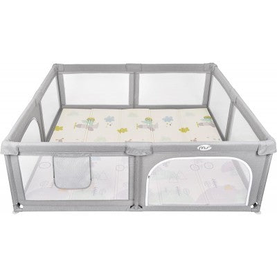 Box Recinto MS Parco Giochi XXL + Tappeto da Gioco 180 x 200 cm Elefante