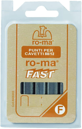RO-MA PUNTI PER CAVETTI 88/12 12MM 1/2" 1000 Punti zincati per fissacavi MAESTRI ROMEO - Linea Fastening Line