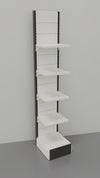 Modulo aggiuntivo scaffale verniciato in metallo per arredare negozi di cm. 45x60x250h