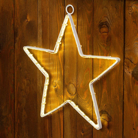 Decorazione luminosa stella di natale 60 cm con strip led 150 per esterno addobbi natalizi