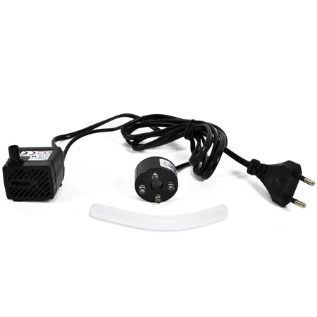 Pompa sommersa 7 W nebulizzatore ad acqua motorino per cascata e fontana effetto nebbia 4 led bianco freddo