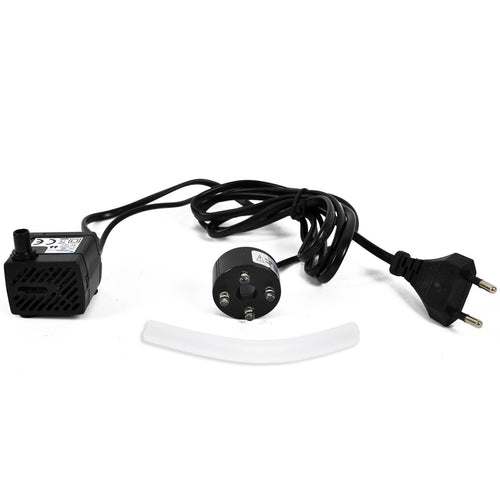 Pompa sommersa 7 W nebulizzatore ad acqua motorino per cascata e fontana effetto nebbia 4 led bianco freddo