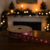 Nastro per decorazioni natalizie rosso con motivi decorativi da 800 cm