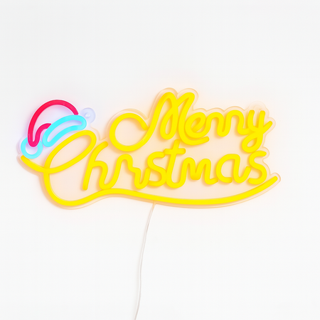 Decorazione Merry Christmas a neon connessione USB per decorazioni natalizie