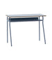 MOBILI 2G - Banco Scuola moderno metallo grigio piano melaminico grigio 100x50x76,5