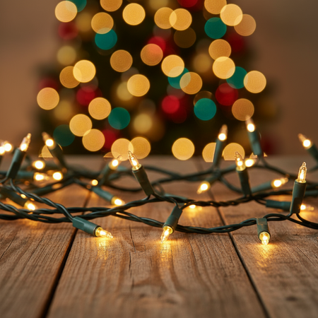 Catena luci di natale per presepe "Pisellini lineari" lampadine ad incandescenza