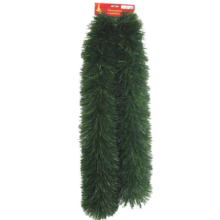 Ghirlanda natalizia morbida festone decorativo per interno ed esterno 270 cm