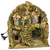 Capanna per presepe vuota in sughero e legno Grotta per natività con fontana