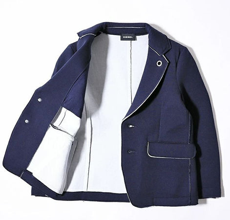 Diesel Kids Giacca Junior in tessuto felpato elasticizzato Blu