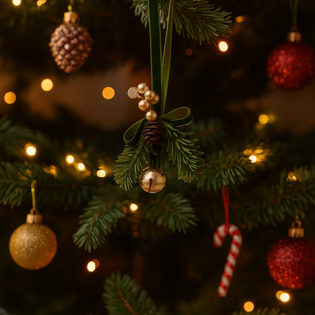Pendente per albero di Natale con campanellini per decorazioni natalizie