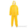 Tuta da pioggia giallo con cappuccio tasche e cerniera Silverline 2 pezzi Silverline