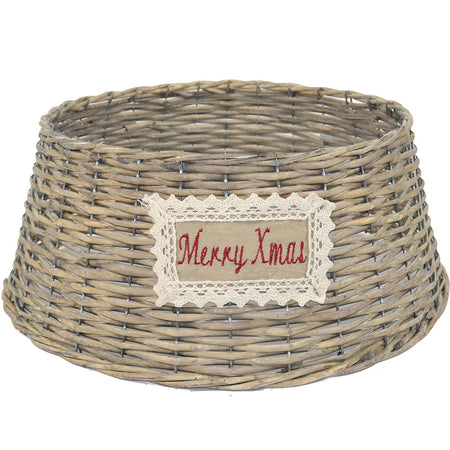 Cesta copri base per Albero di Natale sottoalbero in vimini Ø 54 cm