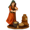 Pastorelle per presepe in poliresina commercianti h 11 cm 4 soggetti