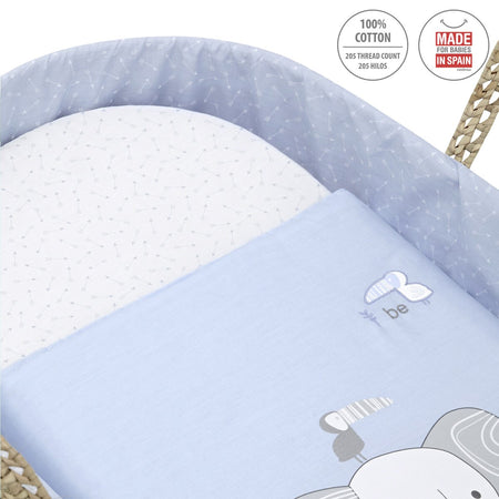 Cesto Di Mosê Une Be Zoe Azzurro 39X80X25 Cm