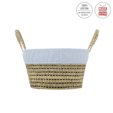 Cesto Di Mosê Une Be Zoe Azzurro 39X80X25 Cm