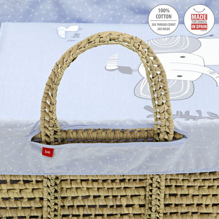 Cesto Di Mosê Une Be Zoe Azzurro 39X80X25 Cm