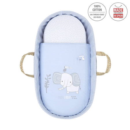 Cesto Di Mosê Une Be Zoe Azzurro 39X80X25 Cm