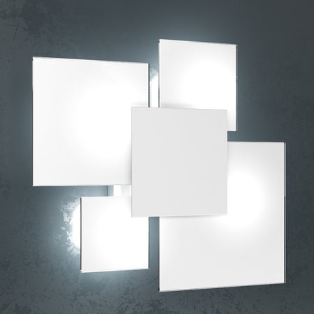 Plafoniera moderna Top Light UPGRADE 1148 45 E27 LED vetro lampada parete soffitto
