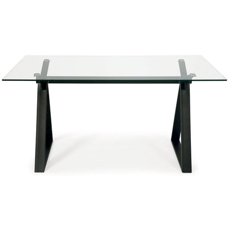 Scrivania moderna "Job" porta pc da ufficio e cameretta in vetro 150 cm