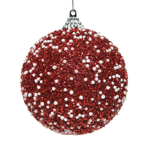Palline per albero di Natale decorato, in gommapiuma con glitter, da Ø 8 cm, 12 pezzi