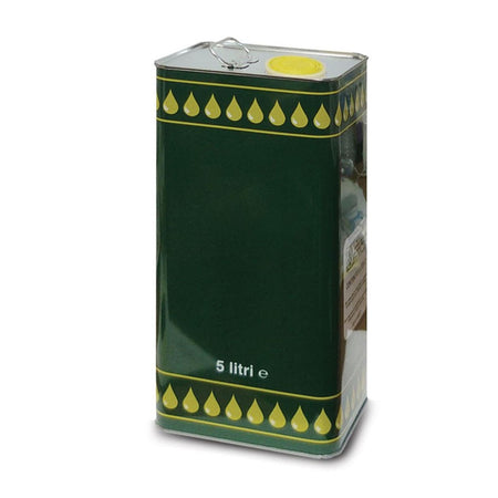 Lattina per olio con tappo, in metallo, a banda stagna.