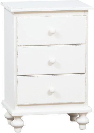 Biscottini Comodino Biscottini Country legno tiglio bianco anticato 50x35x70 Made Italy