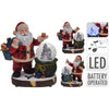 Ampolla con babbo natale, palla di neve natalizia h 30 cm con carillon e Led