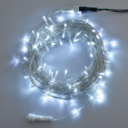 Luci di natale catena luminosa 100 led prolungabile fino a 50 mt per esterno
