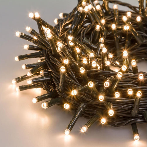 Luci di natale catena luminosa 100 led prolungabile fino a 50 mt per esterno