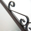 PARASCINTILLE PER CAMINO SCHERMO 2 ANTE 110 X H 60 CM IN FERRO BATTUTTO